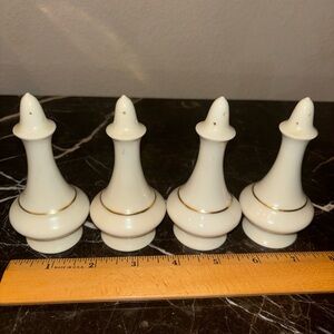 Elegant 4 Lenox Imperial Salt & Pepper Set 4"